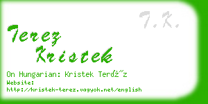 terez kristek business card